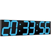 Amazon.co.jp: CHKOSDA デジタル壁掛け時計 自動調光機能付き特大LED